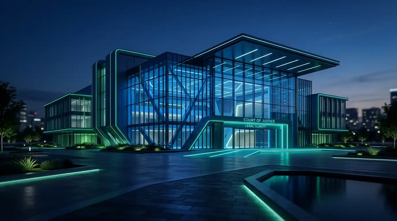 Modern futuristic courtroom